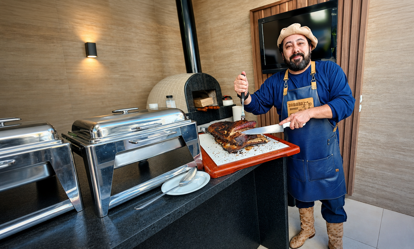 Borges Buffet de Churrasco servindo evento
